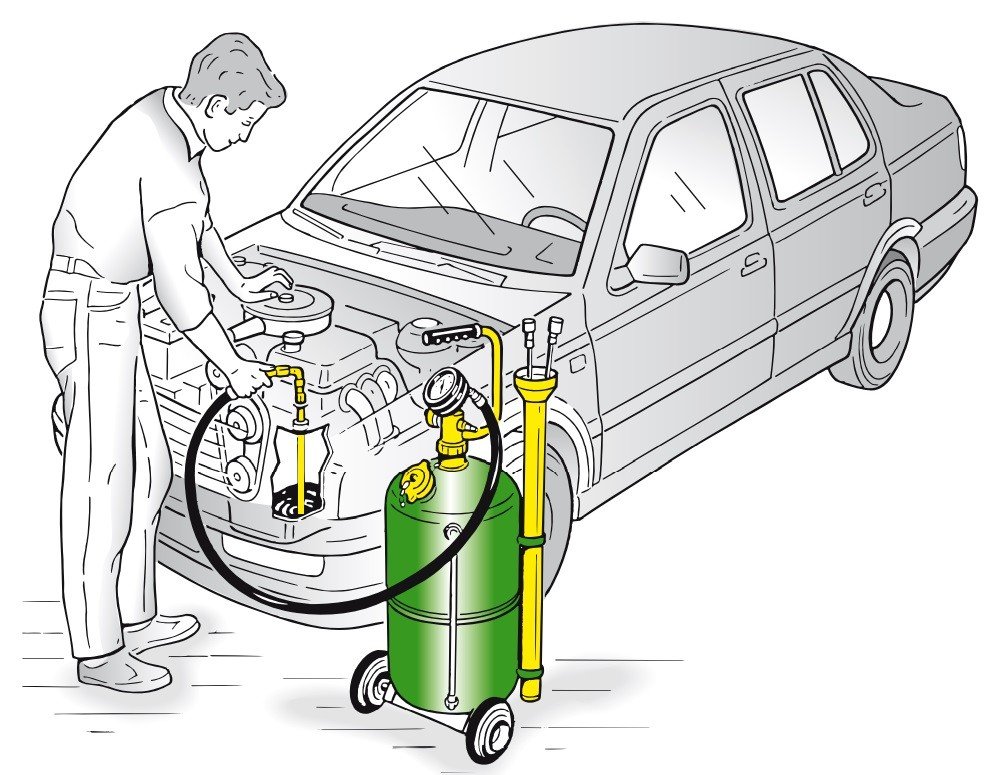 Wheel-mounted air-operated oil drainer 24-litre tank view 2