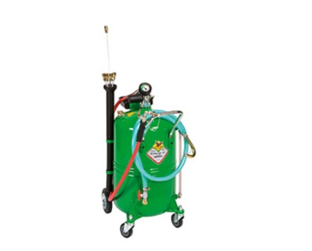 Air-operated oil drainer, with wheel-mounted 90-litre tank view 2